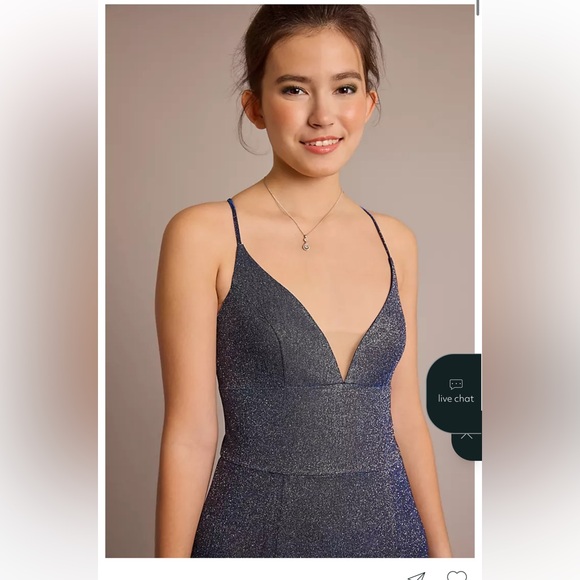 Sparkling Midnight Blue Prom Formal Event Wedding Guest STUNNING Dress, NWT! - Picture 3 of 13